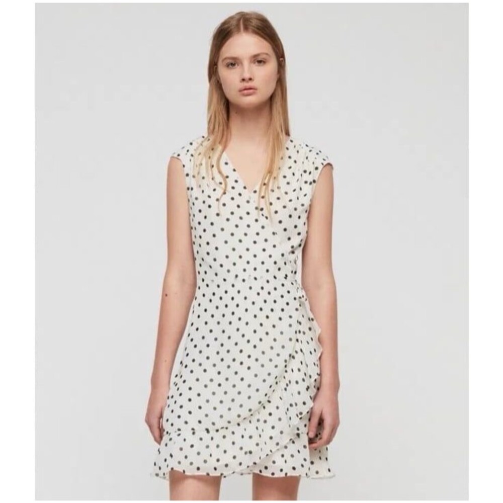 Allsaints Krystal Polka Dot Dress Size Large